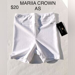 MARIIA CROWN white shorts bike shorts dance bottoms adult/teen NWT - Adult Small